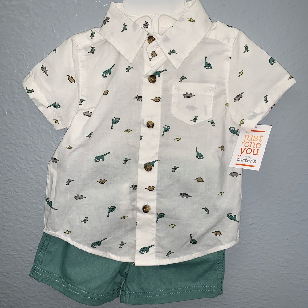 (2 for $20) Carters 2 piece Dinosaur Set- NWT